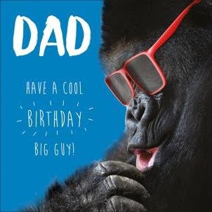 Dad Birthday Card - (MINT-MGE027) - Cool Dad Gorilla - Menagerie Range
