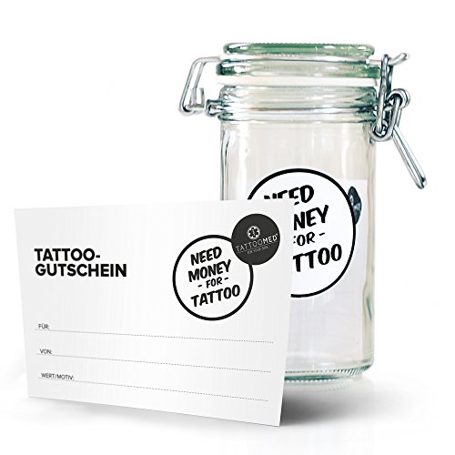 TattooMed Tattoo-Pflege für tätowierte Haut - Tattoo Spardose small + Gutschein