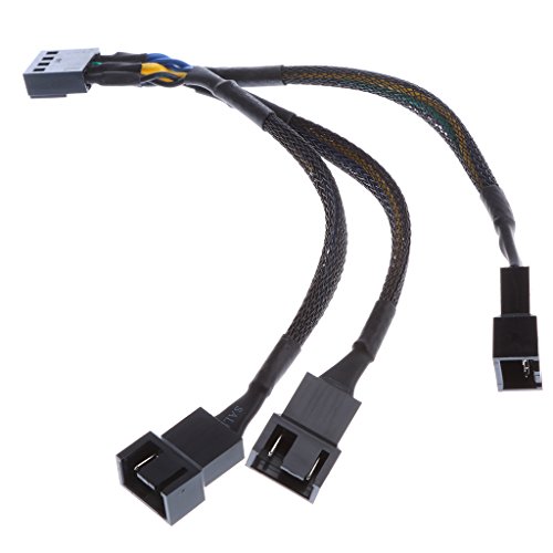 H HILABEE 15 cm 3/4 Pin Y Splitter Computer PC Lüfter Stromkabel 1 Bis 3 Schwarz