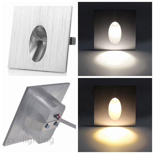 Preisvergleich Produktbild 6er 1w LED Treppenbeleuchtung Treppenleuchte Wand Einbauleuchte Einbaustrahler Treppenlicht Flurleuchte Nachtlicht 230v AC (Warmweiß)