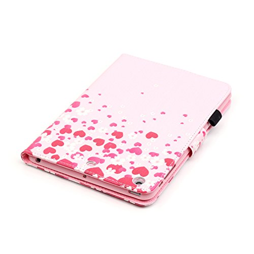iPad Mini 3 Hülle, Deenor Colorful Painting and Stylish Drawing Wallet Case Book Style PU Leder Flip Protective Stand Flip Schutzhülle Hülle für Apple iPad Mini 1/2/3 Generation. (White flowers) - 6