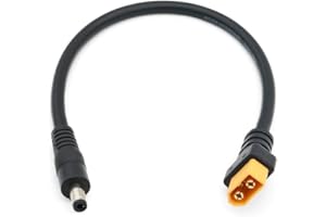 Switian Portable Light XT60 Adapter Cable Male Bullet Connector to Male DC 5.5 x 2.5mm Power Cable for TS100 Smart Electric Soldering Iron