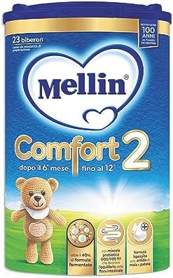 Mellin Comfort 2, Latte di Proseguimento in Polvere per Lattanti dal 6° mese al 12° mese compiuto, Confezione da 800g