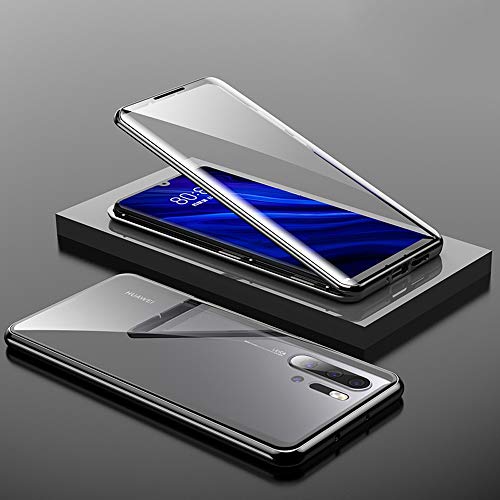 Preisvergleich Produktbild SOOCX Doppelseitiges Glas Huawei P30 Pro Hülle Magnetischer Metallrahmen P30 Ultradünne Hülle Limited Edition All-Inclusive-Anti-Drop-Transparent Neu Hochwertige Schutzhülle