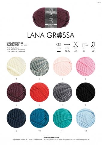 LANA GROSSA Meilenweit 50g Cashmere, 2 – Graugrün/Weiß - 2
