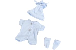 GIVBRO Doll Clothes Accessories Outfits Pajamas Romper Cap Socks Casual Wear for 30cm/11.8 inch Baby Dolls Girl Dolls 3 Pcs/Set
