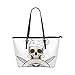 Produktbild Cartoon Schädel Toque Messer Große Leder Tragbare Top Griff Hand Totes Taschen Kausalen Handtaschen Reißverschluss Schulter Shopping Geldbörse Gepäck Organizer Für Dame Mädchen Frauen