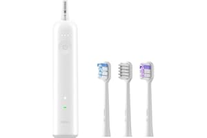 Laifen Wave Brosse à dents électrique, oscillation et vibration, pour adulte, avec 3 têtes de brosse, IPX7, étanche, magnétique, rechargeable, pour voyage, blanc