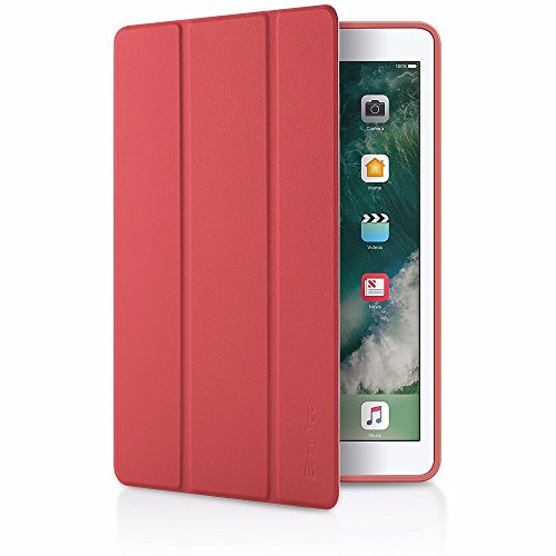 iPad 9.7 2017 Hülle, EasyAcc Ultra Dünn iPad 9.7 Zoll 2017 Smart Cover mit Automatischem Schlaf Funktion und Standfunktion – Hochwertiges PU Leder Hülle (Rot, Kunstleder, Ultra Dünn) - 7