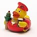 Produktbild HC-Handel 916649 Vinyl Badeente City Duck Düsseldorf Gummiente 8 cm