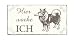 Produktbild TÜRSCHILD Dekoschild « Hier wache ICH - WOLFSSPITZ » Hund Vintage Holzschild Schild Haustier Jagdhund Wachhund