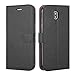 Price comparison product image Samsung Galaxy J3 Pro/2017 Case NWNK13 Black Pu Leather Side Open/Wallet/Card Slot/Integrated Stand For Samsung Galaxy