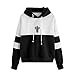 Produktbild Hoodie Damen Langarm Kaktus Print Hoodie Sweatshirt Sweat Tops Bluse Teenage Mädchen Frauen Pullover MYMYG Einfach Basic Coat Outwear Streetwear (Schwarz,EU:34/CN-S)