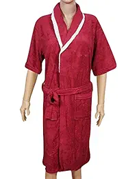 Indiatrendzs Women’s Terry Cotton Bathrobe with Slipper -Free Size …