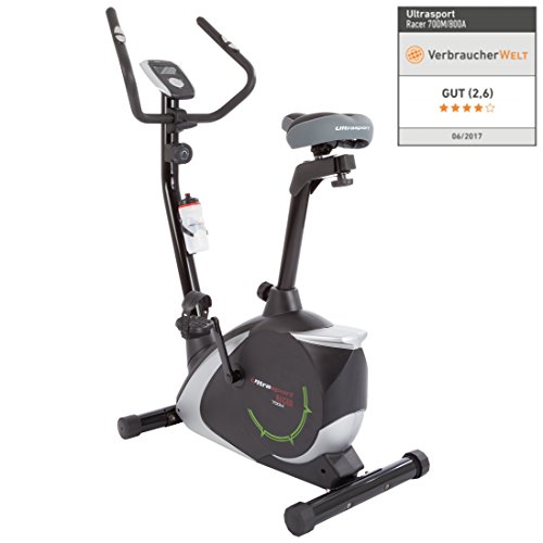 Ultrasport Heimtrainer Racer 700M/800A mit Handpuls-Sensoren inkl. Trinkflasche - 2