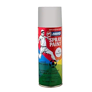 ABRO SP-40 Multipurpose Colour Spray Paint Can for Cars and Bikes (Glossy White, 400ml)