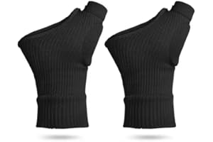 ATAN 1 Pair Arthritis Wrist & Thumb Support Brace | Compression Wrist Brace for Hand Instability, Improve Circulation | Provide Excellent Support for Thumb Injury, Carpal Tunnel, Tenosynovi (Black, S)