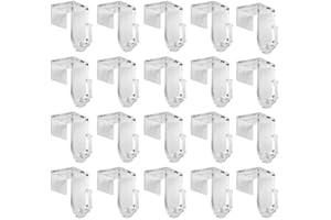 Ideen mit Herz Haczyki dekoracyjne | haczyki na okna | haczyki na drzwi | do zawieszenia | do dekoracji | 20 sztuk | do okien i drzwi o grubości do 17 mm | każdy 2 cm x 2,8 cm x 3,4 cm (przezroczysty