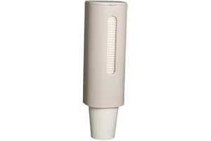 Chonor Dispensador de Vasos de Papel en Pared, Transparente Resistente al Agua y al Polvo, Accesorio de Fuente para Beber, Utilizado en oficinas, hogares y restaurantes etc (Beige)