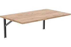 ‎AKKE AKKE Wandklapptisch für Küche Zimmer Wohnzimmer Kinderzimmer 80 cm x 35 cm, Wandtisch klappbar, Klappbarer Wandtisch Küchentisch Kindertisch, Klapptisch Klappschreibtisch Küche Goldenes Craft