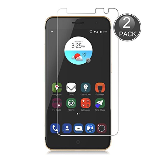 E-Hamii  2-Pack  ZTE Blade V7 Protector de Pantalla  0 26mm HD Anti-Scratch y Anti-huella digital Proteger la pel  cula  9H Vidrio templado Cubierta protectora  Mejor protecci  n