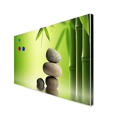 banjado – Pinnwand Magnettafel weiß 78cm x 37cm quer mit Motiv Innere Ruhe - 3