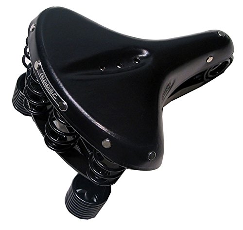 LEPPER Primus Leder Fahrrad Sattel schwarz Herrensattel ...