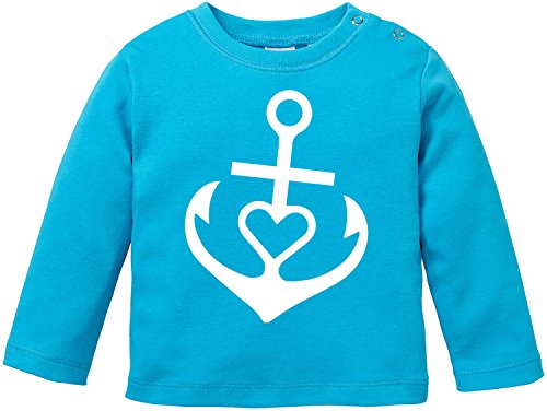 Preisvergleich Produktbild EZYshirt® Anker mit Herz Baby Shirt Longsleeve