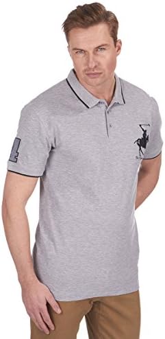 Mens Big Size Polo Horse Shirt Short Sleeve T-Shirt Top Tipped King Plus 3XL-5XL