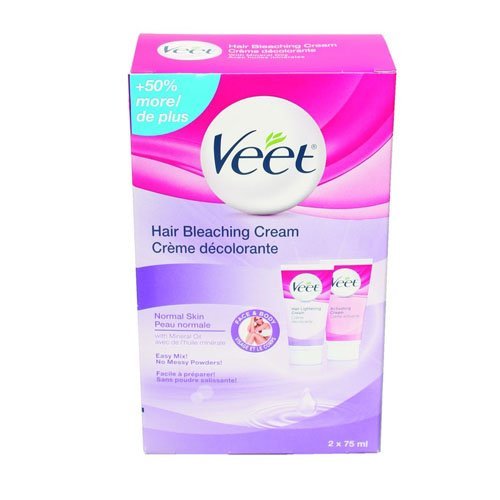 Veet Hair Bleaching Cream for Normal Skin 75 ml - Pack of 2