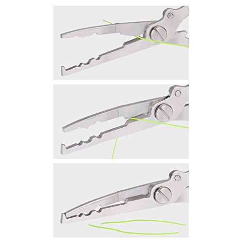 MadBite Multi-Funktions-Edelstahl-Fischen-Zangen Scheren Braid Cutters Haken-Entferner Angelschnur Schneider - 6