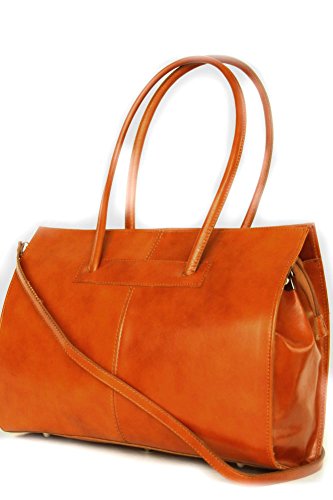 Leder Damen Business- / Akten-/ Laptoptasche mit Schulterriemen Italy Mod.2026-p