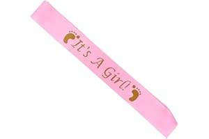 JENICH Fascia It’s a Girl Sciarpa per Futura Mamma Fascia Futura Mama Sciarpa Mum to Be per Baby Shower Festa (Rosa)