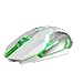 Produktbild LANDFOX 2.4GHz 800/1200 / 1600DPI Wiederaufladbare X7 Wireless Mäuse Leise LED Beleuchtete USB Optische Ergonomische Gaming Maus (Weiß)