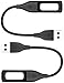 Produktbild ECSEM 1 Krawatte & 2 Pack Ersatz-Ladegerät Kabel für Fitbit Flex Wireless Band – USB Draht – Hohe Qualität Ersatz für damged oder Lost – Fitbit Flex charger-one Zuhause, in One für Reisen