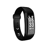 Bluetooth Fitness Armbänder COLORFUL Blutdruck / Sauerstoff Herzfrequenz Fitness Smart Watch Sport Handgelenk Band Armband, Wasserdicht IP 67 (Schwarz)