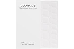 ‎DOONAILS Doonails – Glue Sticker Nagel Klebepads – 180 Stück Klebesticker in 15 Größen – Doppelseitiger Nagelkleber für Kunstnägel, Press On Nails & Tips – Selbstklebende Nagel Aufkleber mit super Haftung