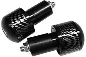 iSpchen 2 Stück Motorrad-Lenkerstopfen, universeller Motorrad-Lenkerenden Stecker,Aluminum Endstopfen Lenkergriffe Endkappen,Schwarz