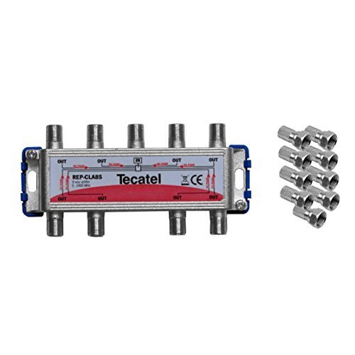Tecatel TV Satélite - Repartidor Interior con Conector F de 8 Salidas