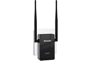 Davuaz 2023 WiFi Extender, Booster de Signal sans Fil, Couvre jusqu'à 2,000 Sq.ft et 35 appareils, Stable et Efficace, 2.4GHz WiFi Repeater pour la Maison