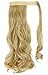 S-noilite® Clip in Pony Tail Hair Extensions Wrap Around Ponytail Curly Hair Extension Piece 17 inches (17 inches, Ash Blonde mix Bleach Blonde)