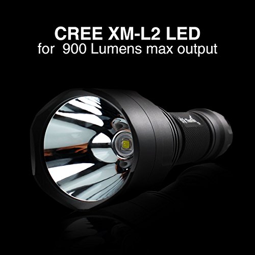 ThorFire C8s Taschenlampe, Cree XM-L2 LED Taschenlampe Lampens 900LM Taschenlampe Licht Angetrieben durch 18650 Akku Für Radfahren Jogging Camping Wandern Jagen - 7
