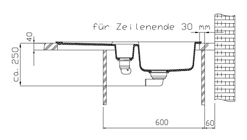 Franke Strata STG 651-86 Onyx Granit Küchenspüle Spülbecken Resteschale Schwarz - 3