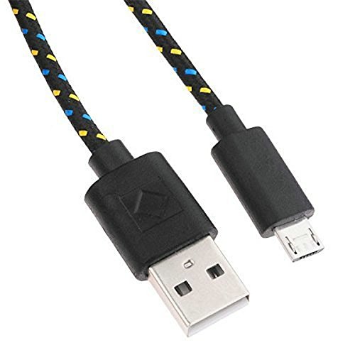 DaoRier Micro USB Kabel 2m Handy Ladekabel USB A Stecker auf Micro USB Metallstecker Nylonmantel Nylon Geflochtenes für Android Smartphones Samsung Galaxy Huawei Schwarz - 6