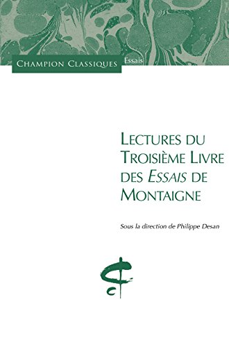 Livres Couvertures de Lectures du troisième livre des Essais de Montaigne