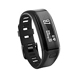 Upxiang Mode Ersatz Weiches Silikon Armband Bügel Armband für Garmin Vivosmart HR (Schwarz)