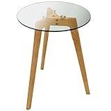 FARBE: Naturfarbig WATSONS Luna - Beistelltisch aus Glas Retro in Style Stativ