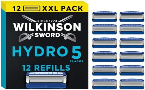 Wilkinson Hydro 5 Skin Protect Regular - Lame per rasoio da uomo, 12 pezzi