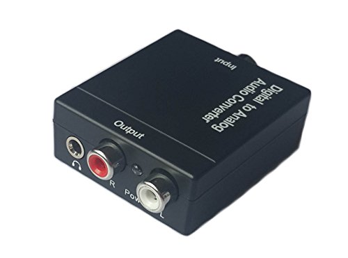 Easyday 3,5mm Toslink SPDIF Koaxial Optisch Digital zu Analog Audio Konverter Wandler für TV - 3