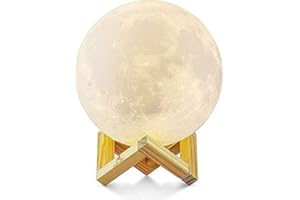 DS Living Moon Lamp 16 Multi Colour USB Night Light Kids Dimmable LED 3D with Remote Control 5.9 inch (15CM Moon Lamp)